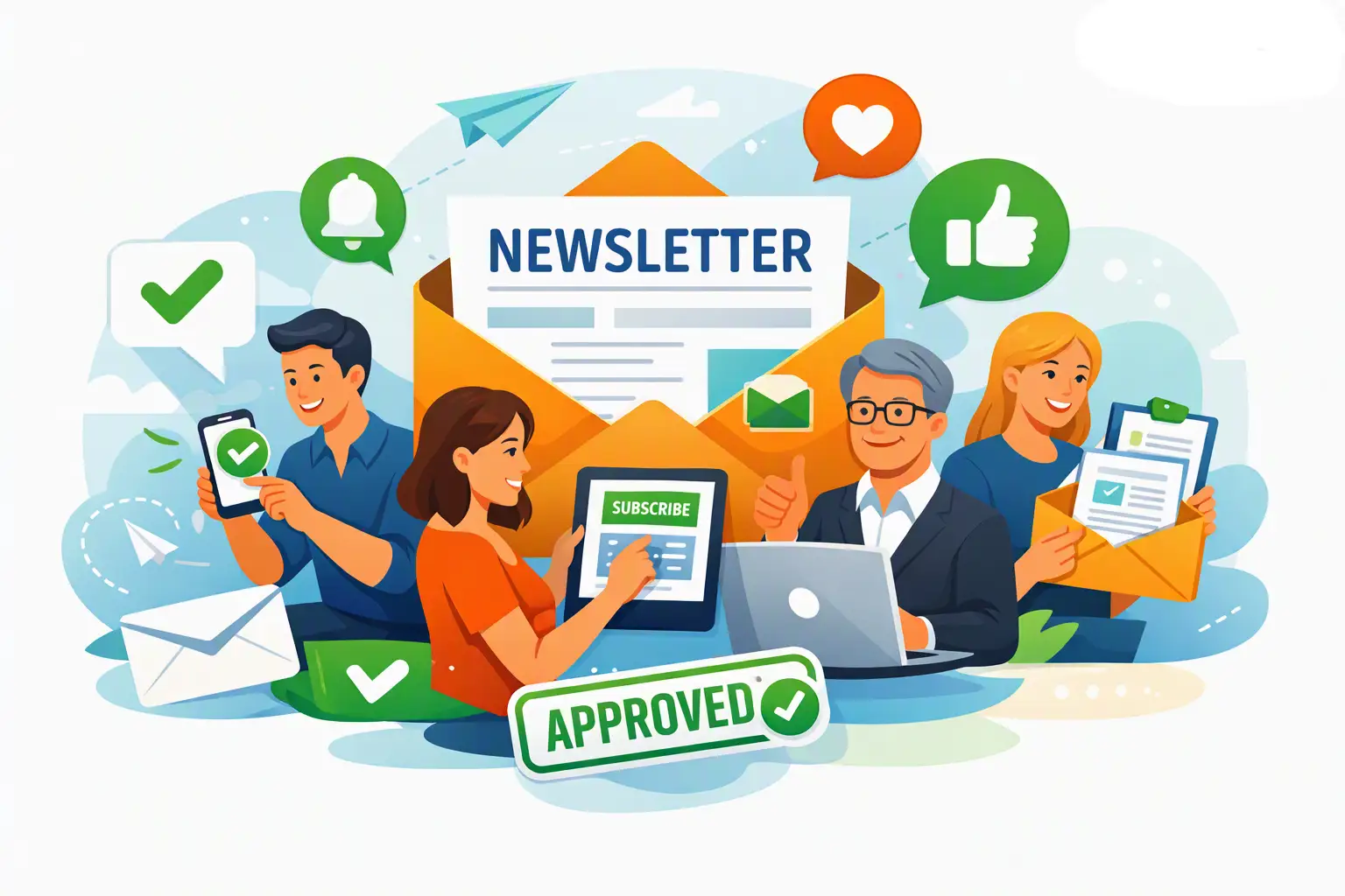 A newsletter that remembers who agreed to receive it